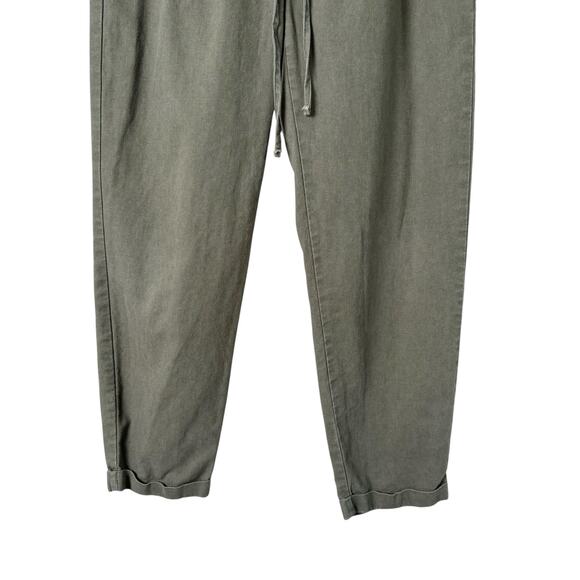 J.Crew Linen Cotton Blend Jogger Pants Drawstring Waist in Olive Green,‎ Size 4 - Picture 5 of 9